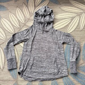 Athleta Women’s Techie Sweat Cowl Hoodie Grey‎ Heather Size Medium